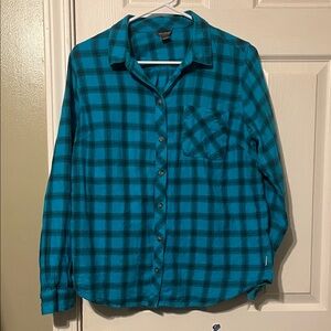 Eddie Bauer Teal Plaid Shirt